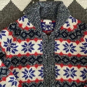 J.Crew snowflake zip cardigan - size 12